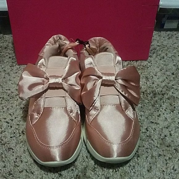 Limited Edition Pink Satin Bow Sneakers - Picture 2 of 6